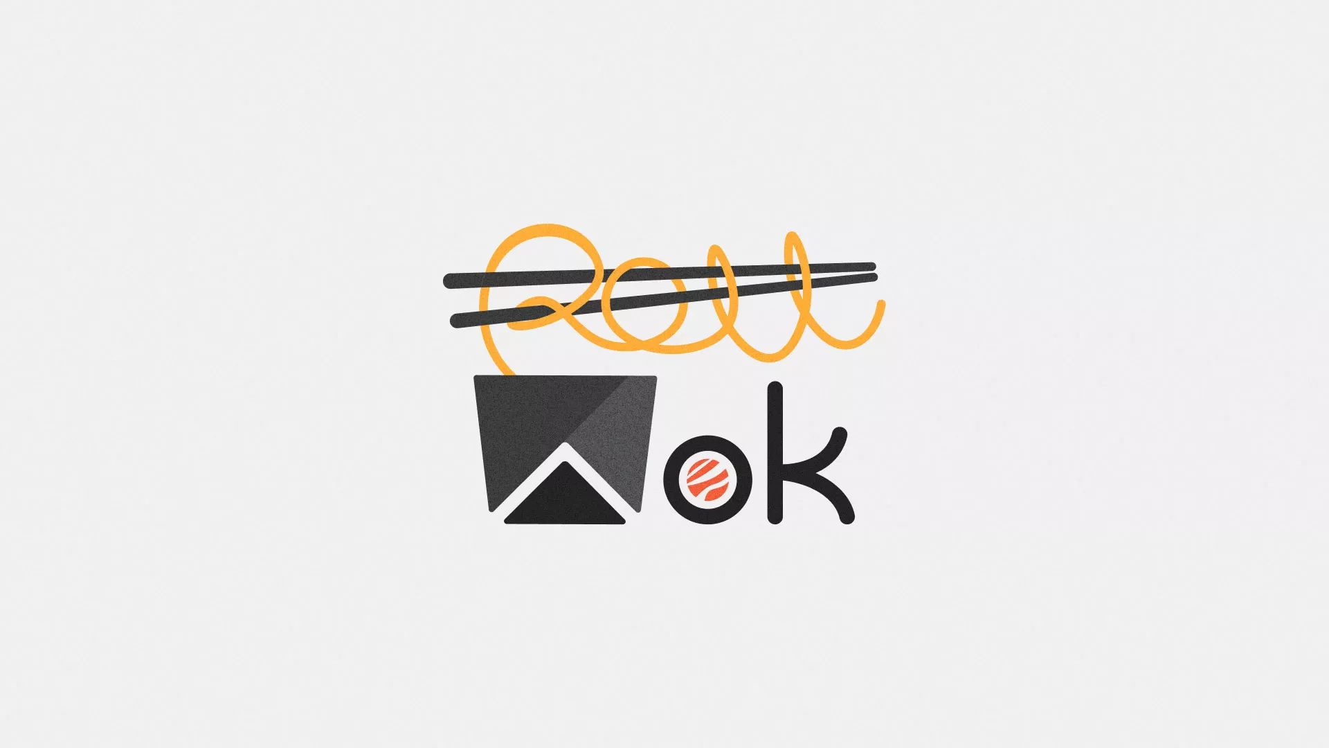 Разработка логотипа суши-бара «Roll Wok Club» в Костерёво